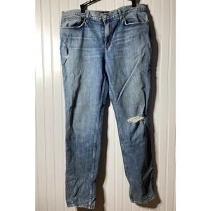 Hudson Jeans Sz 38 US AXL Skinny Fit Blue Denim Cotton Blend Distress